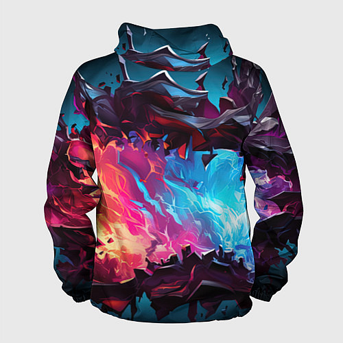 Мужская ветровка Абстрактные краски во взрыве / 3D-Черный – фото 2