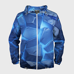 Мужская ветровка Синие ледяные плиты с разломом