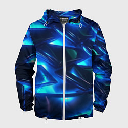 Мужская ветровка Синие абстрактные неоновые плиты
