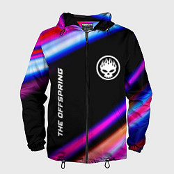 Ветровка с капюшоном мужская The Offspring neon rock lights, цвет: 3D-черный