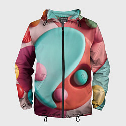 Мужская ветровка Пластилиновый медальон с шариками