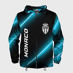 Ветровка с капюшоном мужская Monaco неоновые лампы, цвет: 3D-черный