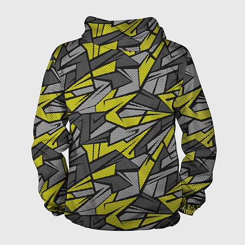 Мужская ветровка Абстрактный камуфляжный узор / 3D-Черный – фото 2