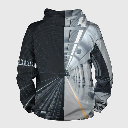 Мужская ветровка Метро Москвы / 3D-Черный – фото 2