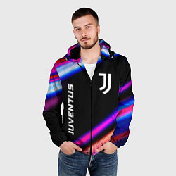 Ветровка с капюшоном мужская Juventus speed game lights, цвет: 3D-черный — фото 2