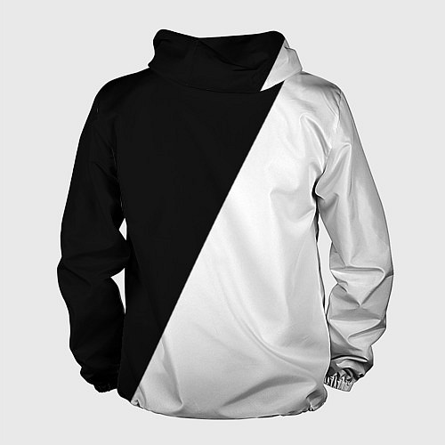 Мужская ветровка Чёрное и белое / 3D-Черный – фото 2