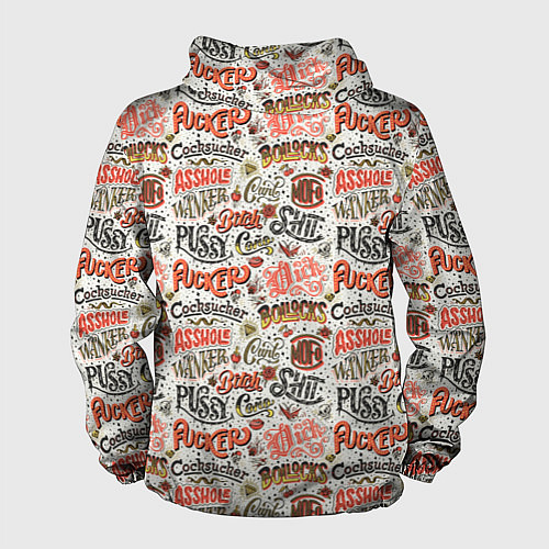 Мужская ветровка Нецензурные слова / 3D-Черный – фото 2