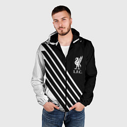 Ветровка с капюшоном мужская Liverpool sport fc geometry, цвет: 3D-черный — фото 2