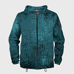 Мужская ветровка Тёмный бирюзовый абстракция однотонный