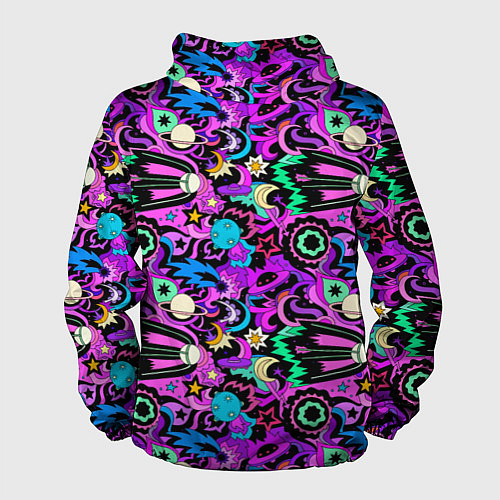 Мужская ветровка Мультяшный космос / 3D-Черный – фото 2