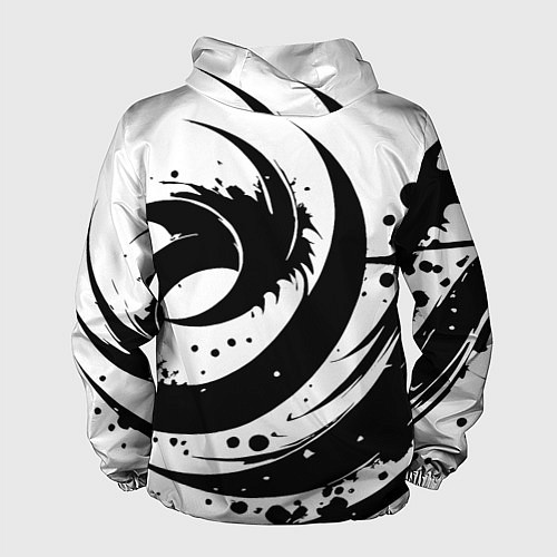 Мужская ветровка Ai art black and white abstraction / 3D-Черный – фото 2