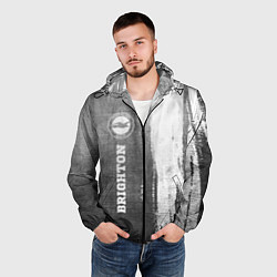 Ветровка с капюшоном мужская Brighton - grey gradient по-вертикали, цвет: 3D-черный — фото 2