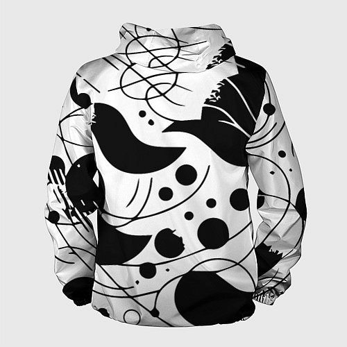 Мужская ветровка Fashion abstraction - ai art fantasy / 3D-Черный – фото 2