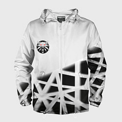 Ветровка с капюшоном мужская The Witcher 3 logo geometry, цвет: 3D-белый