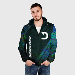 Ветровка с капюшоном мужская Deadlock glitch blue, цвет: 3D-черный — фото 2