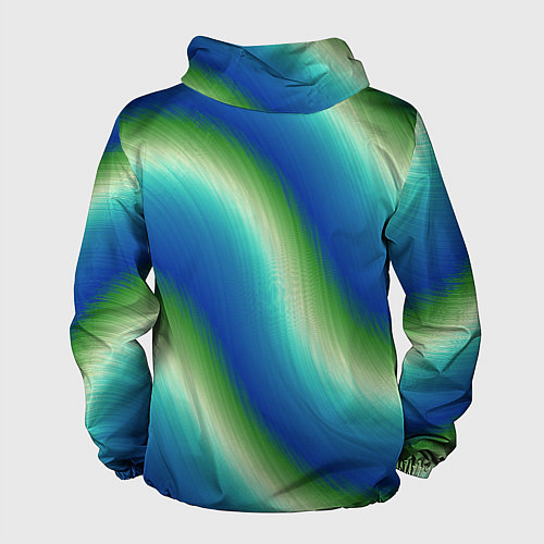Мужская ветровка Морская волна арт / 3D-Черный – фото 2