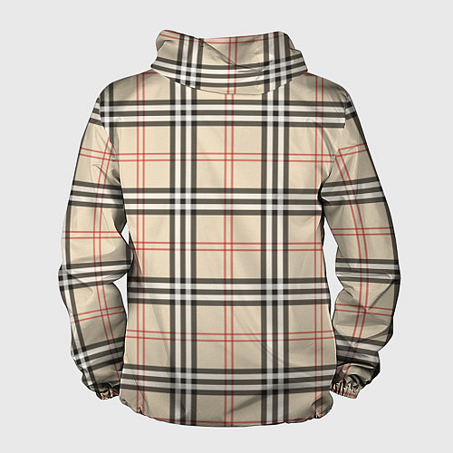 Мужская ветровка Стильная клетка - шотландка / 3D-Черный – фото 2