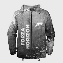 Ветровка с капюшоном мужская Forza Horizon - grey gradient вертикально, цвет: 3D-черный