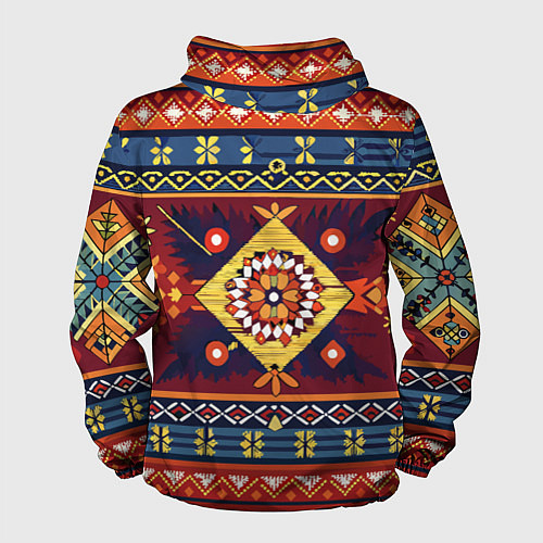 Мужская ветровка Стиль советского ковра узоры и орнамент / 3D-Черный – фото 2