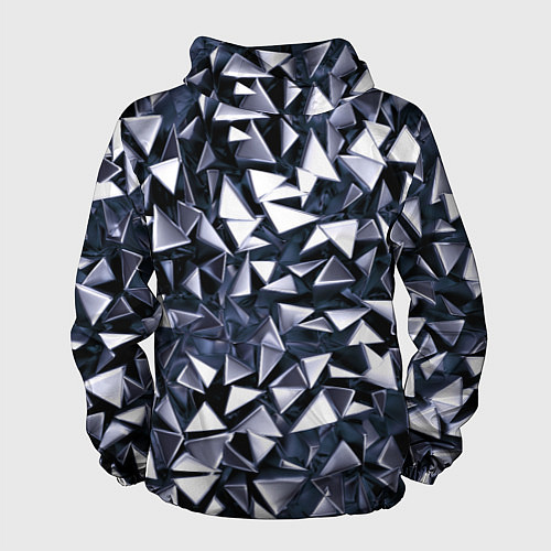 Мужская ветровка Взрыв геометрических треугольников / 3D-Черный – фото 2