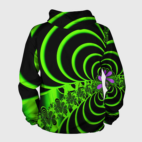 Мужская ветровка Оптические иллюзии абстракция / 3D-Черный – фото 2