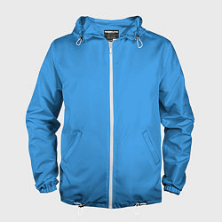 Ветровка с капюшоном мужская Эмоция печаль - синий, цвет: 3D-белый