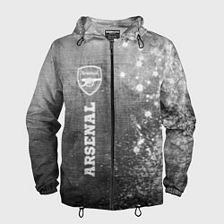 Ветровка с капюшоном мужская Arsenal - grey gradient по-вертикали, цвет: 3D-черный