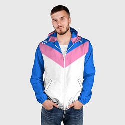 Ветровка с капюшоном мужская В стиле 90-х ретро спортивная, цвет: 3D-белый — фото 2