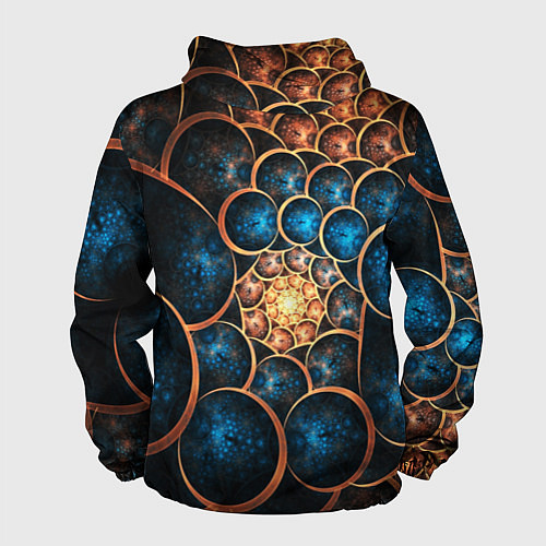 Мужская ветровка Оптическая абстракция круги / 3D-Черный – фото 2