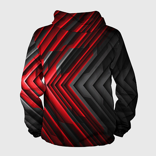 Мужская ветровка BMW geometry stripes red / 3D-Черный – фото 2