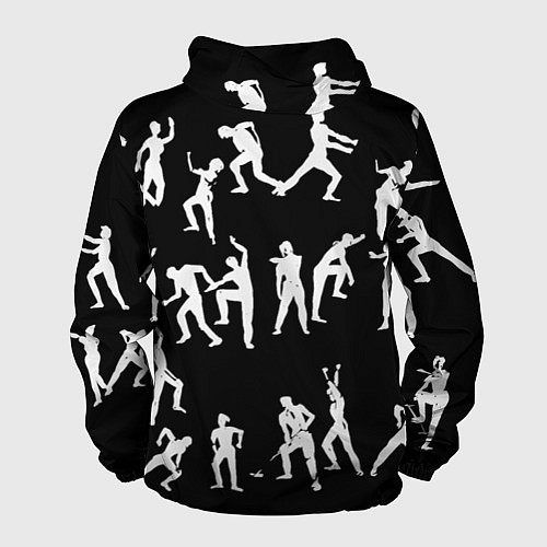 Мужская ветровка Silhouettes of moving people / 3D-Черный – фото 2