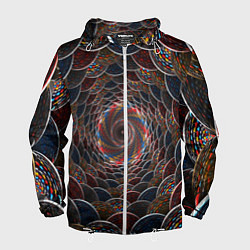 Мужская ветровка Оптические волны абстракция