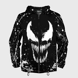 Ветровка с капюшоном мужская Venom logo, цвет: 3D-черный