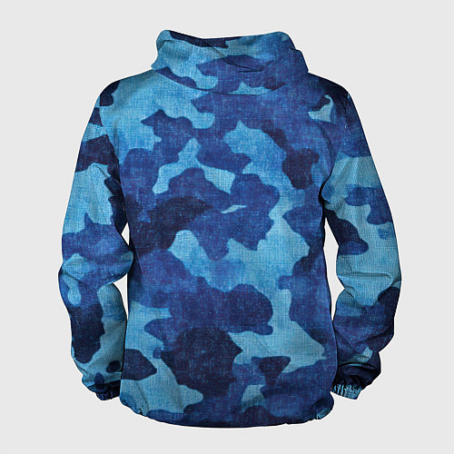 Мужская ветровка Синий камуфляж / 3D-Черный – фото 2