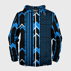 Мужская ветровка Синие обои на чёрном фоне