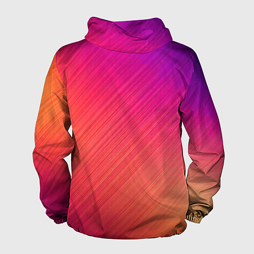 Мужская ветровка Градиент в косую полоску / 3D-Черный – фото 2