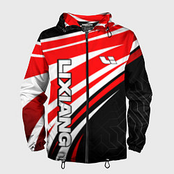 Ветровка с капюшоном мужская Lixiang- red sport uniform, цвет: 3D-черный