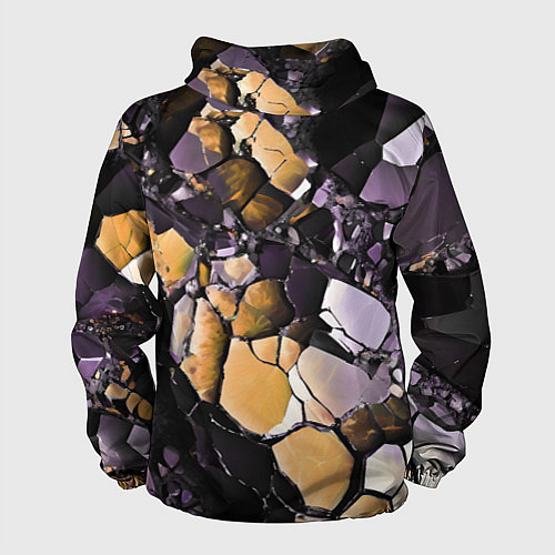 Мужская ветровка Чёрно-жёлтый камень / 3D-Черный – фото 2