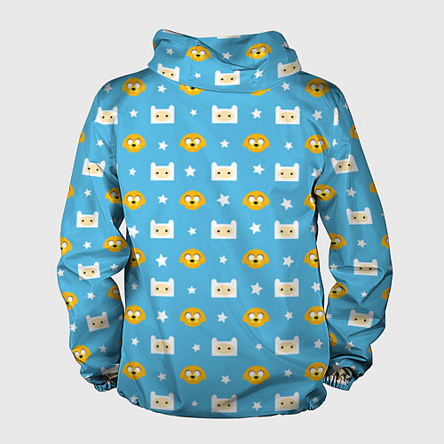 Мужская ветровка Время приключений паттерн / 3D-Черный – фото 2