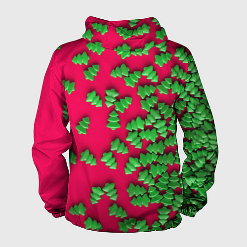 Мужская ветровка Веселые елочки / 3D-Черный – фото 2