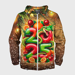 Ветровка с капюшоном мужская Змеи к нам приходят, цвет: 3D-белый