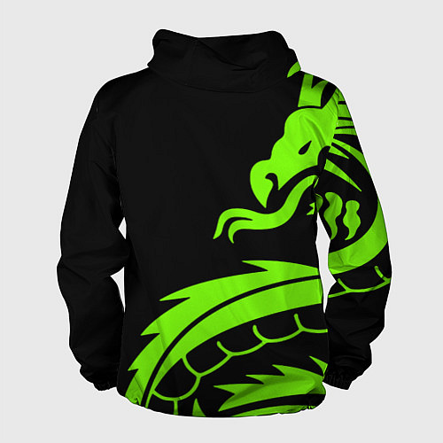 Мужская ветровка Квейк кислотный дракон лого / 3D-Черный – фото 2