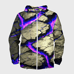 Мужская ветровка Треснувший камень фиолетовый