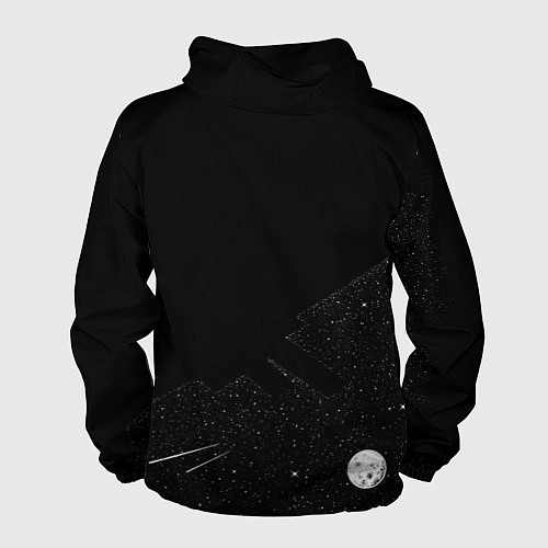 Мужская ветровка Космонавт и звезды / 3D-Черный – фото 2
