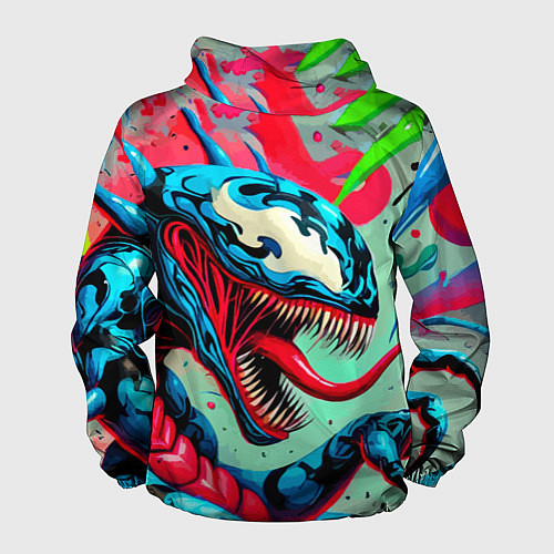 Мужская ветровка Свирепый Веном - граффити / 3D-Черный – фото 2