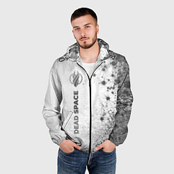 Ветровка с капюшоном мужская Dead Space - white gradient по-вертикали, цвет: 3D-черный — фото 2