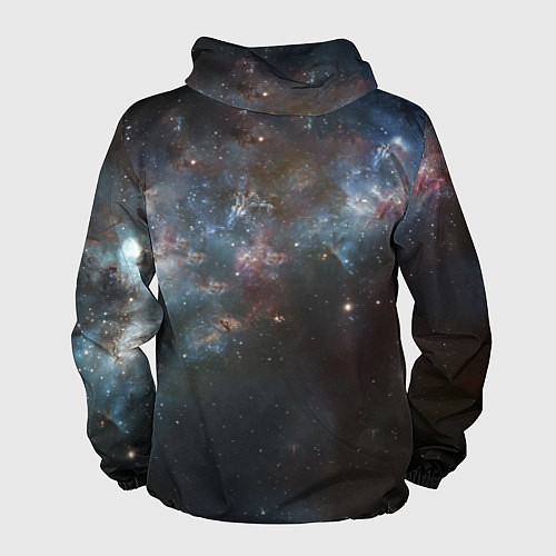 Мужская ветровка Череп - космос / 3D-Черный – фото 2