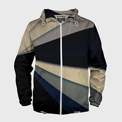 Мужская ветровка Фрактальные линии - темный