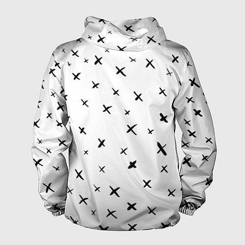 Мужская ветровка Смайл фейс / 3D-Черный – фото 2