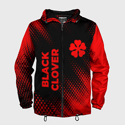 Ветровка с капюшоном мужская Black Clover - red gradient вертикально, цвет: 3D-черный